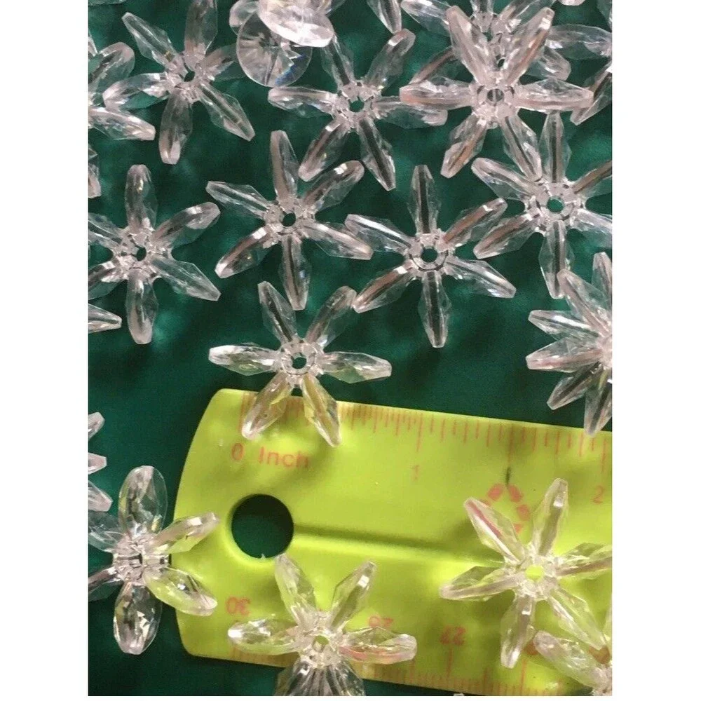 Huge Lot Tri Star Faceted Plastic Beads Crafts Jewelry Bracelets Ornament